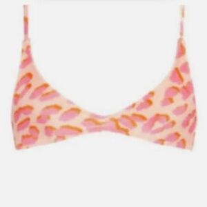 Pink and Orange Cheetah Maia Bikini Top